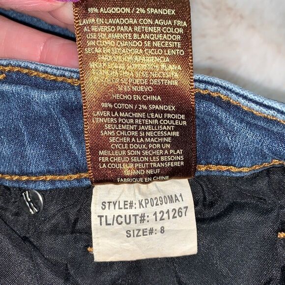 Kut from the Kloth High Rise Distressed Skinny Crop Jeans Size 8 - Picture 7 of 12